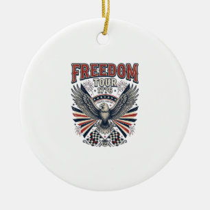 Décoration En Céramique Tournée Liberté 1776 Vintage Eagle Patriotic Shirt