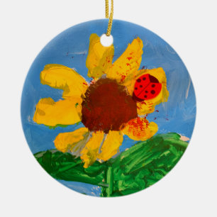 Décoration En Céramique Tournesol "Art by Kids"