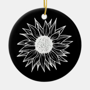 Décoration En Céramique Tournesol Jolie fleur fleur sauvage multicolore