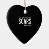 Décoration En Céramique Tous les guerriers ont des cicatrices Cancer Survi (Droite)