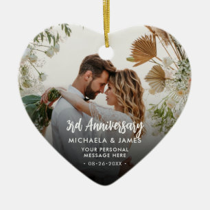 Décoration En Céramique Tous les noms de couple d'anniversaire, message et