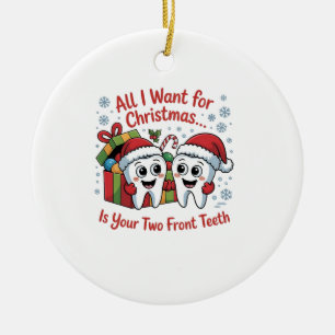 Décoration En Céramique Tout ce que je veux pour Noël, ce sont vos deux de