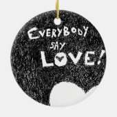 Décoration En Céramique Tout Le Monde Dit Amour ! (Dos)