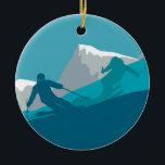 Décoration En Céramique Tout le ski de montagne<br><div class="desc">Skieurs que vous rencontrerez sur la montagne enneigée. Obtenez plus de sports d'hiver et d'expérience vacances de ski avec ce design de ski.</div>