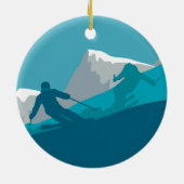 Décoration En Céramique Tout le ski de montagne (Dos)