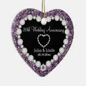 Décoration En Céramique Toute Parties scintillant pourpre Mariage Annivers (Droite)