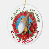 Décoration En Céramique Toutes les routes dirigent Gnome pour Noël (Gauche)
