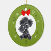 Décoration En Céramique Toy Black Poodle Noël Classique (Gauche)