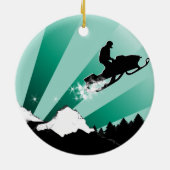 Décoration En Céramique traînée de snowmobile (Dos)