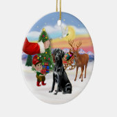 Décoration En Céramique Traite pour un récupérateur Black Labrador (Droite)