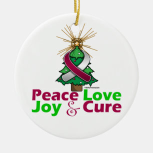 Décoration En Céramique Traitement de joie d'amour de paix de cancer de la