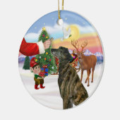 Décoration En Céramique Traiter pour un Greyhound brindle (Gauche)