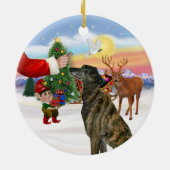 Décoration En Céramique Traiter pour un Greyhound brindle (Dos)