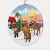 Décoration En Céramique Traiter pour un Vizsla (Gauche)