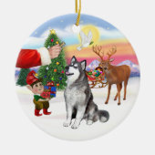 Décoration En Céramique Traiter un malamute en Alaska (Devant)