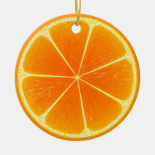 Décoration En Céramique Tranchée de fruits d'agrumes