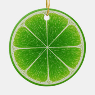 Décoration En Céramique Tranchée de Fruits de citron vert