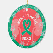 Décoration En Céramique Transplanter le rein Flocon de neige personnaliséO (Gauche)