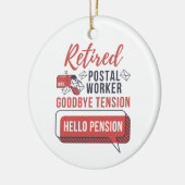 Décoration En Céramique Travailleur Postal Retraité Funny Mailman Retraite (Gauche)