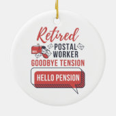 Décoration En Céramique Travailleur Postal Retraité Funny Mailman Retraite (Dos)