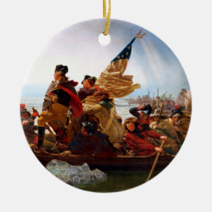 Décoration En Céramique Traversée De George Washington Du Delaware