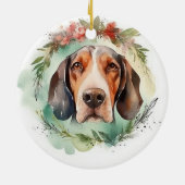 Décoration En Céramique Treeing Walker Christmas Wreath Festive Pup (Dos)