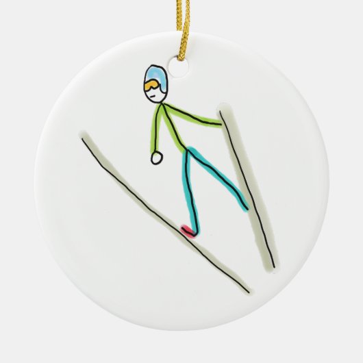 Décoration En Céramique Tremplin Stickman (Devant)