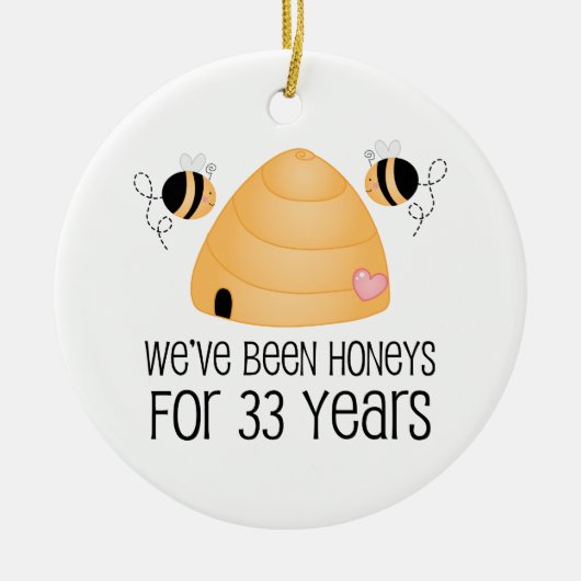 Décoration En Céramique trente-troisième Cadeau de couples d'anniversaire (Devant)