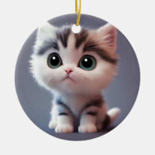 Décoration En Céramique Très mignon chaton