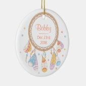 Décoration En Céramique Tribal Dreamcatcher Boho New Baby Keepsake (Droite)