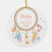 Décoration En Céramique Tribal Dreamcatcher Boho New Baby Keepsake (Devant)