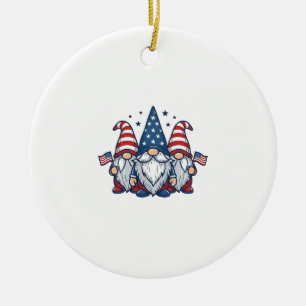 Décoration En Céramique Trio de gnomes patriotiques dessin vectoriel vinta