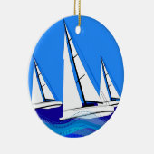 Décoration En Céramique Trio des voiliers (Droite)