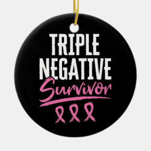 Décoration En Céramique Triple cancer du sein de survivant négatif TNBC