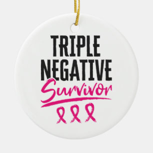 Décoration En Céramique Triple survivant négatif TNBC Cancer du sein
