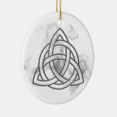 Décoration En Céramique Triquetra Silver Bevel (Droite)