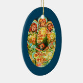 Décoration En Céramique Trois Anges, Adore-Lui Noël (Droite)