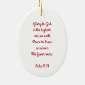 Décoration En Céramique Trois Anges, Adore-Lui Noël (Dos)