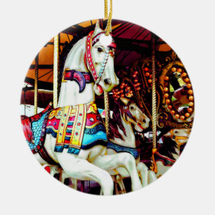 Décoration En Céramique Trois Chevaux de Carrousel