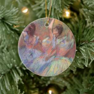 Décoration En Céramique Trois Danseuses d'Edgar Degas, Art de ballet vinta