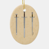 Décoration En Céramique Trois épées médiévales 2016 (Dos)