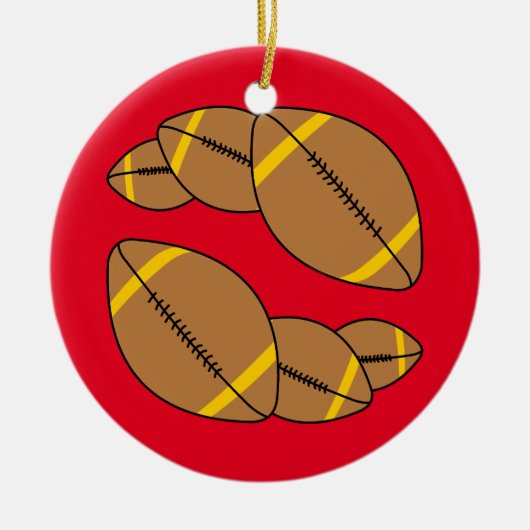 Décoration En Céramique Trois Football (Devant)