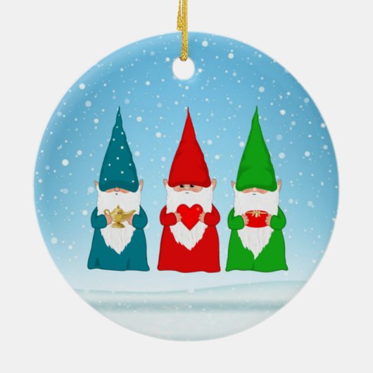 Décoration En Céramique Trois grands Noël (Dos)