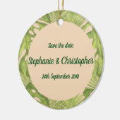 Décoration En Céramique Tropical Green et Blush Mariage (Gauche)