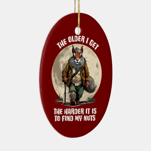 Décoration En Céramique Trouver mes noix - drôle d'écureuilOrnement (Droite)