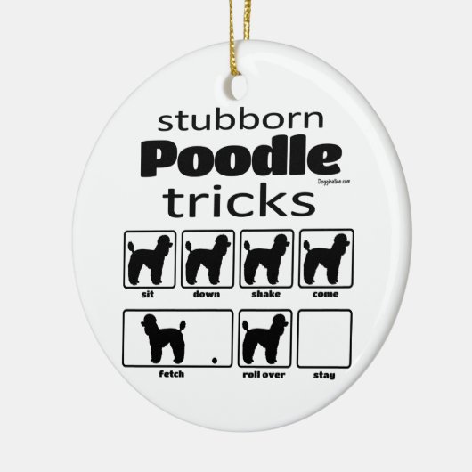 Décoration En Céramique Trucs de caniche têtus (Gauche)