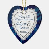 Décoration En Céramique True Love Mariage / Anniversaire - Navy Blue (Gauche)