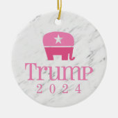 Décoration En Céramique Trump 2024 Eléphant rose mignon (Devant)