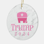 Décoration En Céramique Trump 2024 Eléphant rose mignon (Gauche)