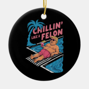 Décoration En Céramique Trump Drôle de détente comme un criminel Trump 202